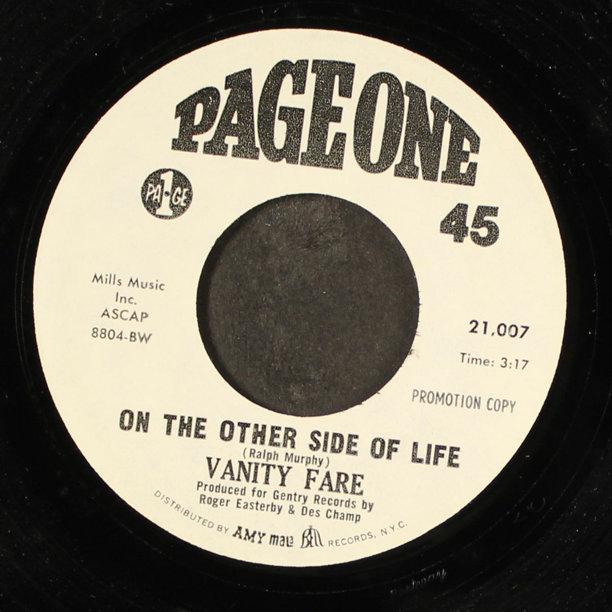 i live for the sun / on the other side of life by VANITY FARE