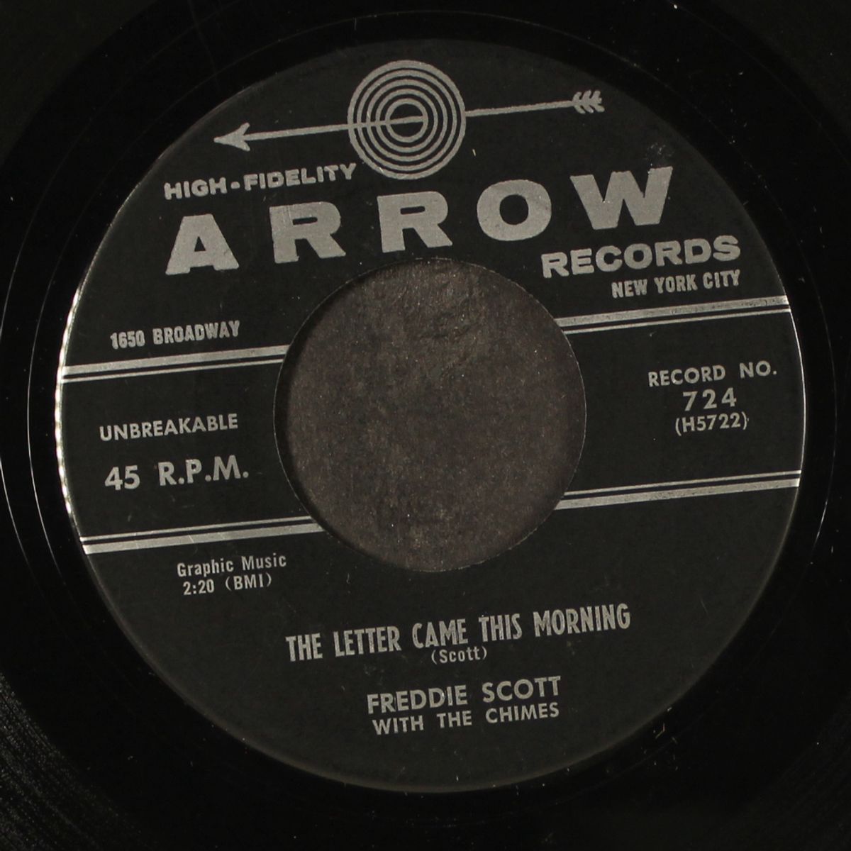 the letter came this morning / please call by FREDDIE SCOTT & CHIMES