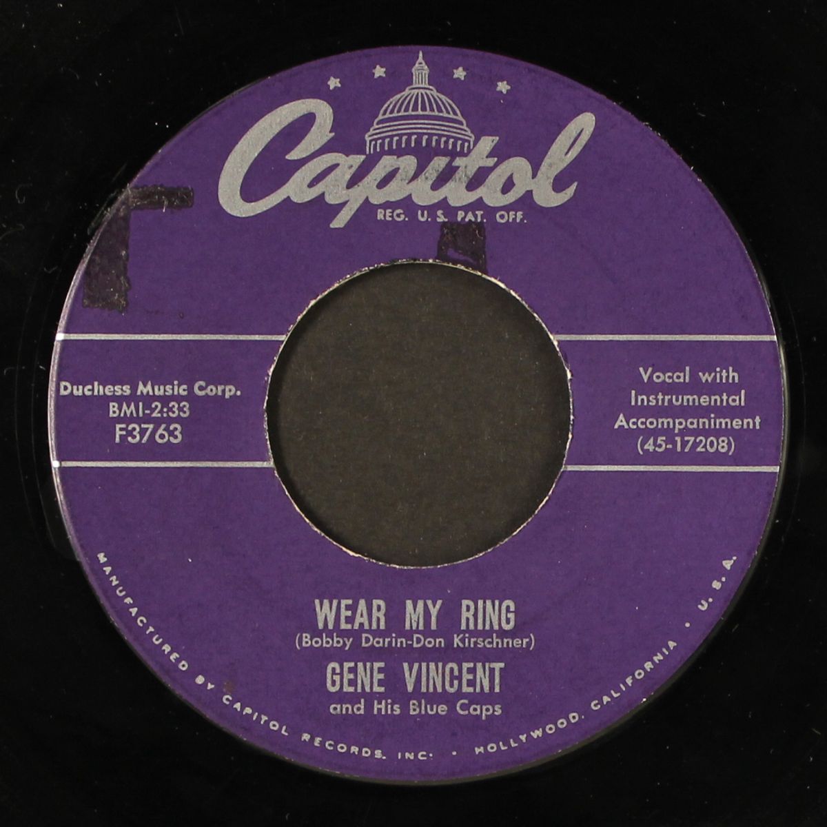 lotta lovin' / wear my ring by GENE VINCENT