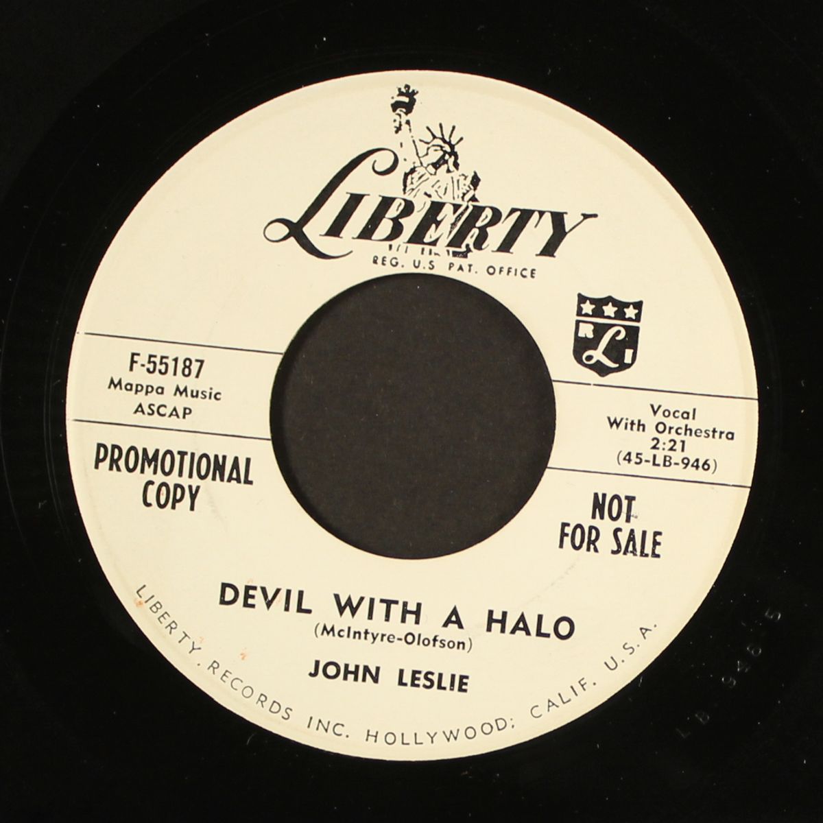 devil with a halo / you touch my hand by JOHN LESLIE