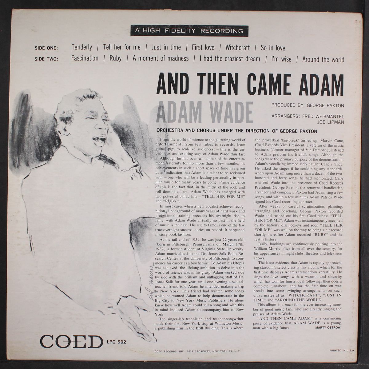 and then came adam by ADAM WADE