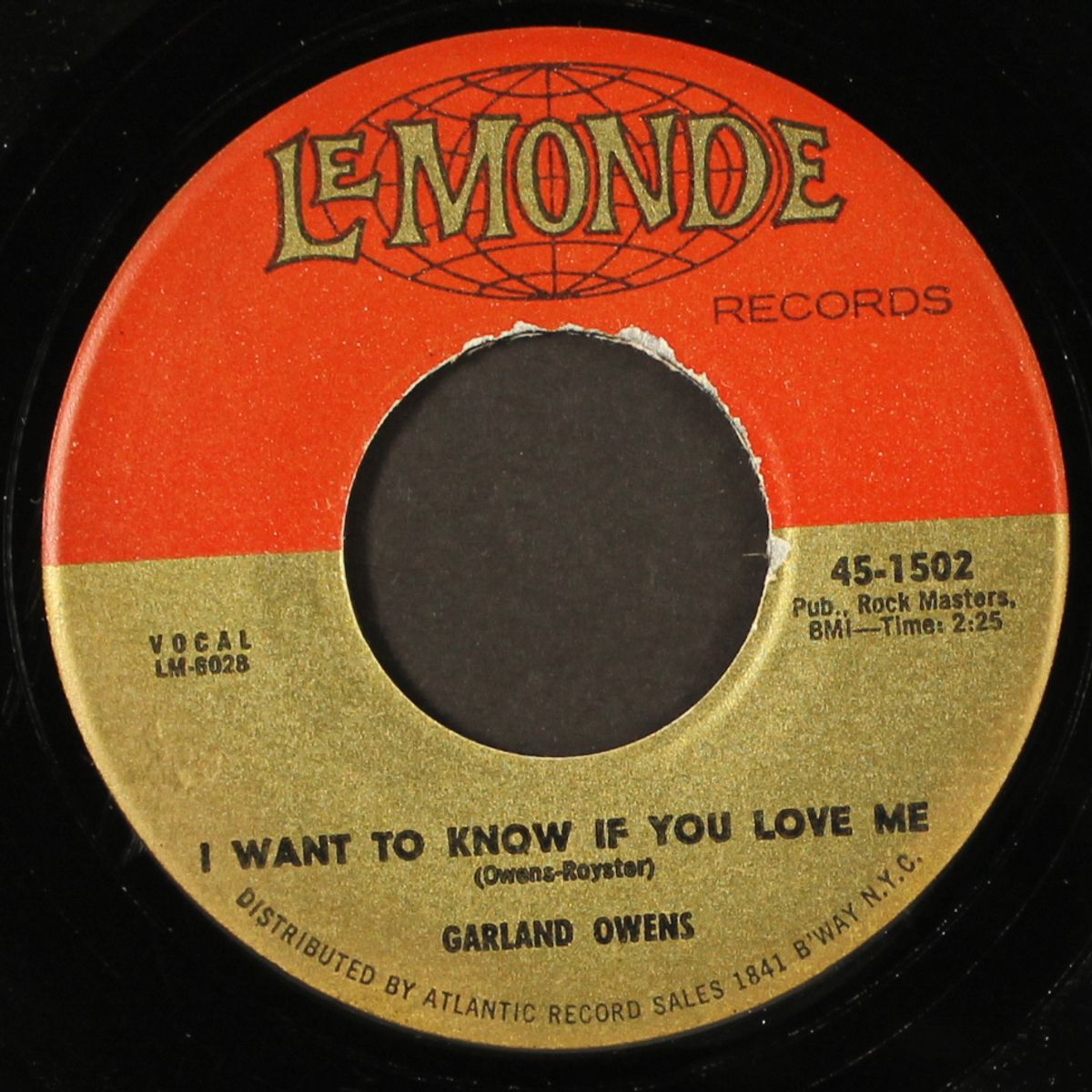 i want to know if you love me / dancing with tears in my eyes by GARLAND OWENS