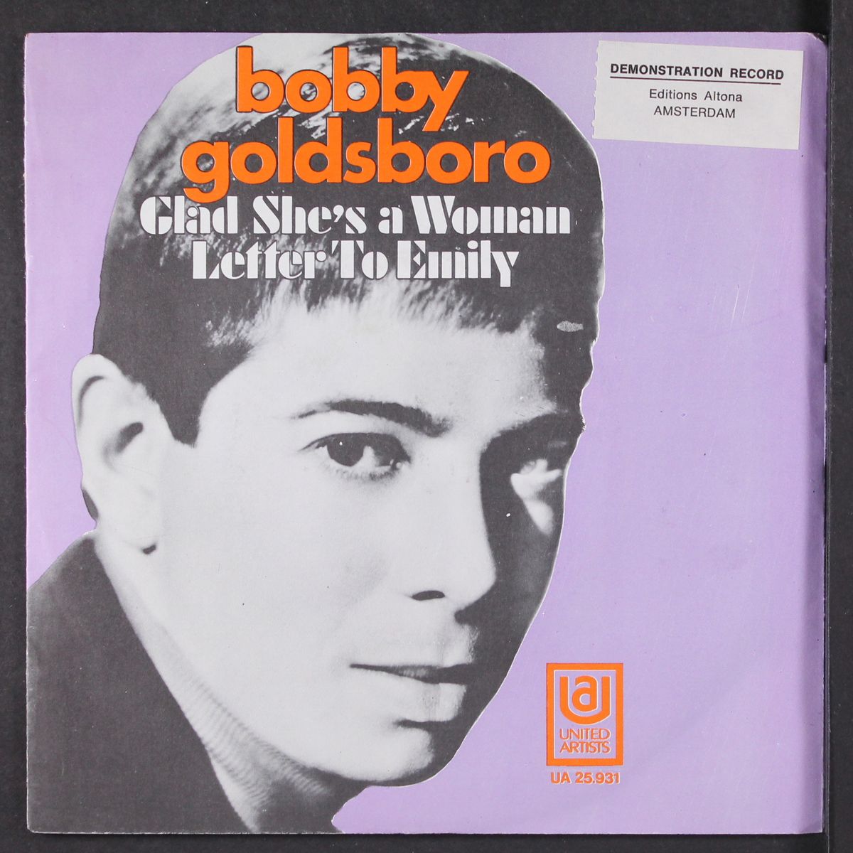 glad she's a woman / letter to emily by BOBBY GOLDSBORO