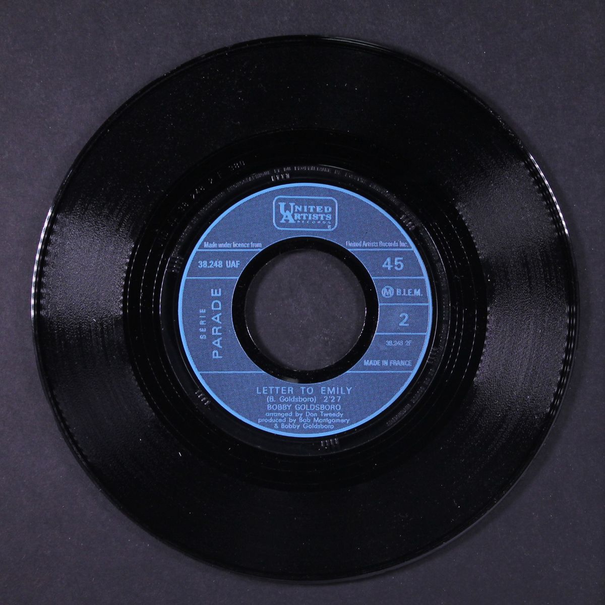 glad she's a woman / letter to emily by BOBBY GOLDSBORO