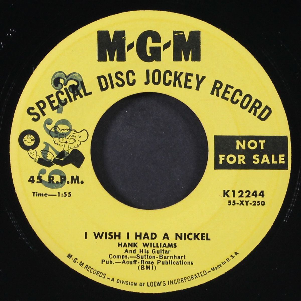 there's no room in my heart / i wish i had a nickel by HANK WILLIAMS