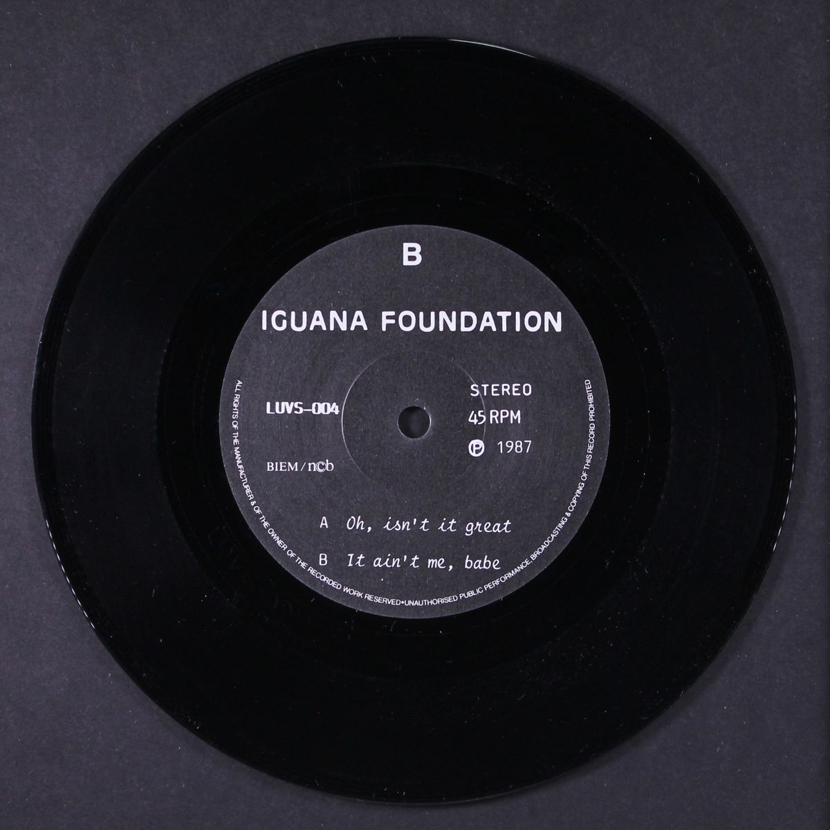 oh, isn't it great / it ain't me, babe by IGUANA FOUNDATION