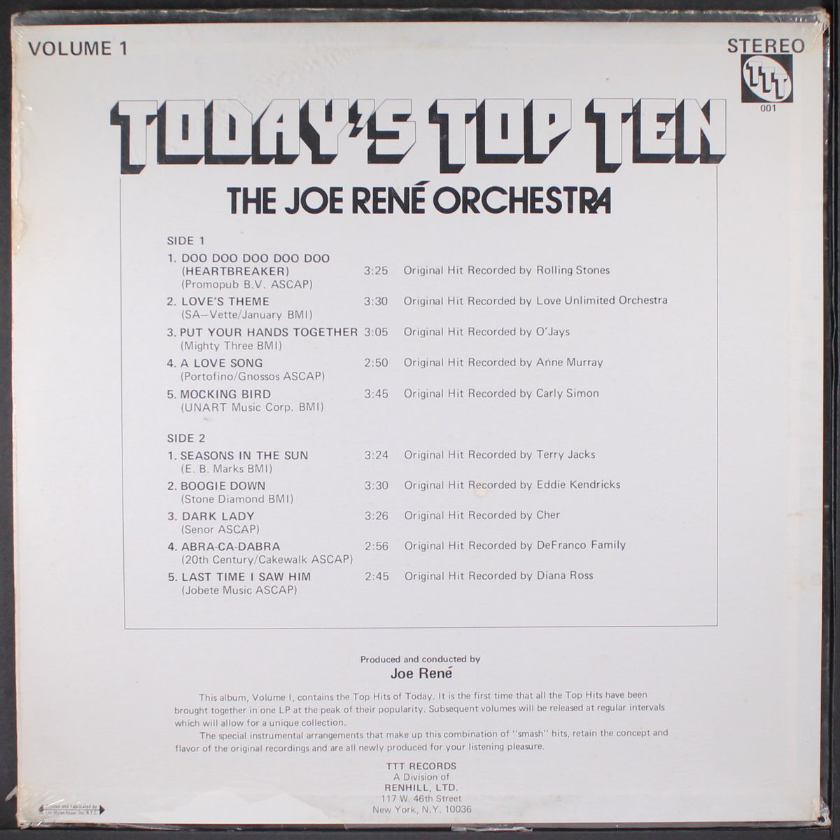 today's top ten by JOE RENE