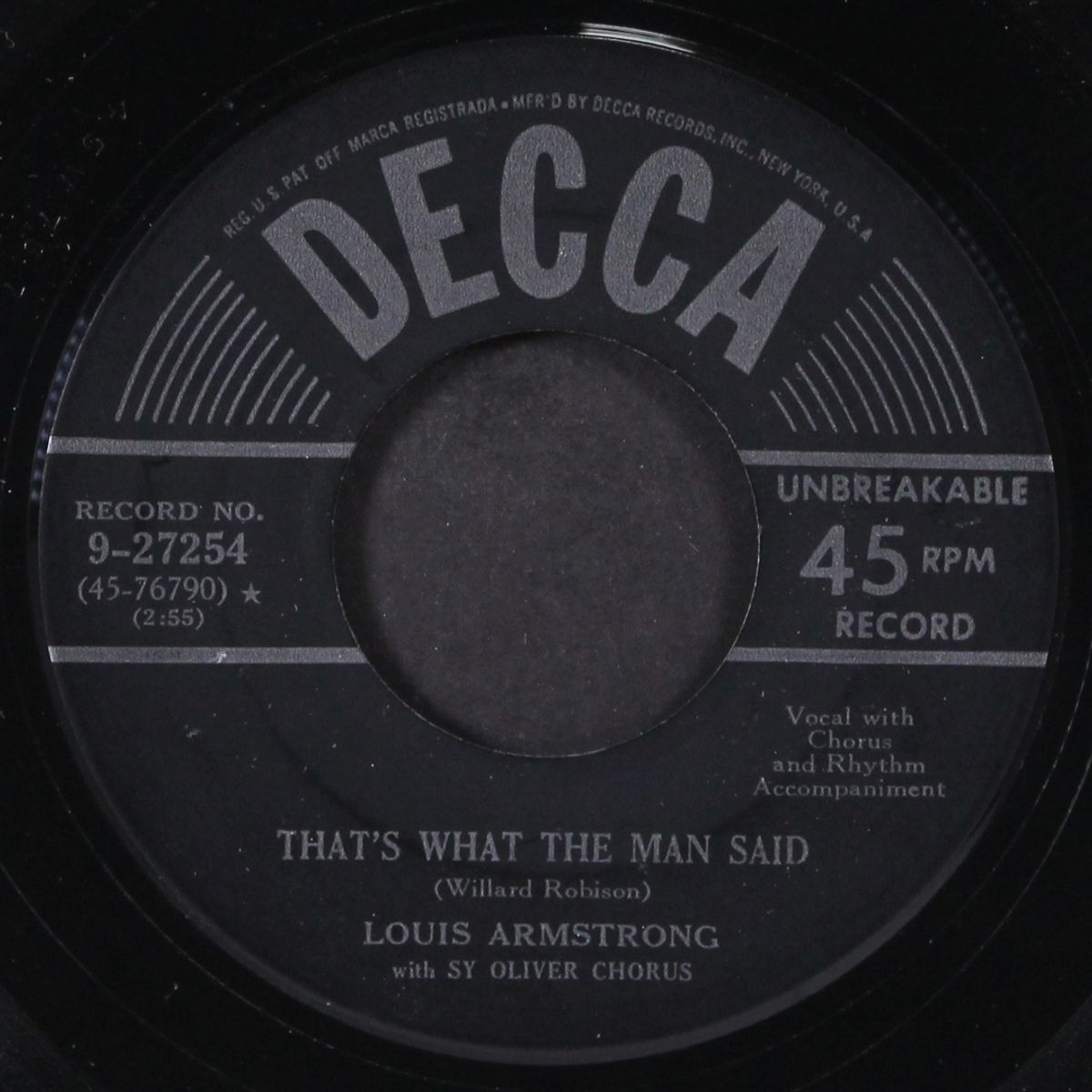 that's what the man said by LOUIS ARMSTRONG
