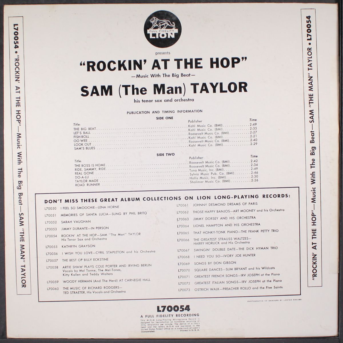 rockin' at the hop by SAM TAYLOR