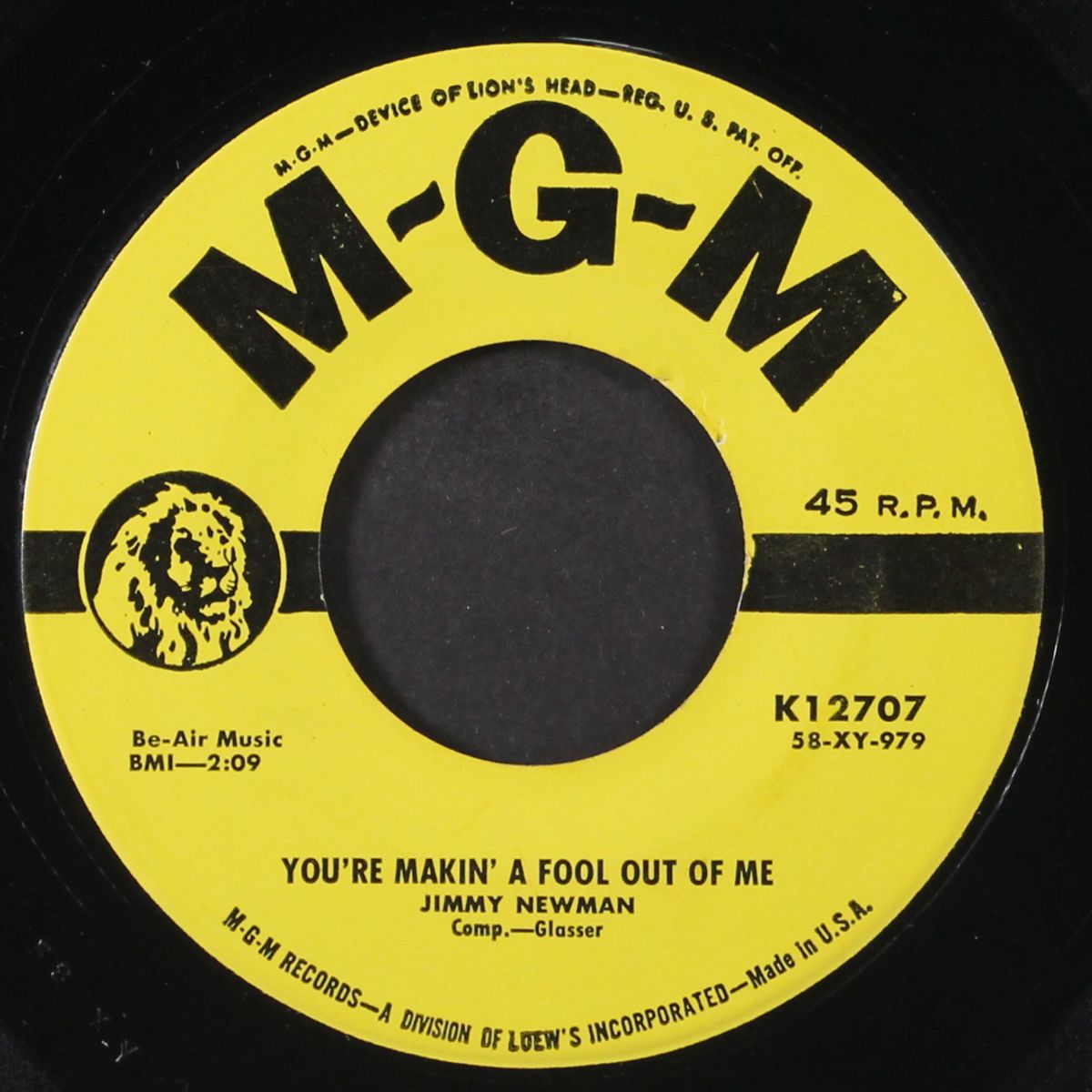 you're makin' a fool out of me by JIMMY NEWMAN