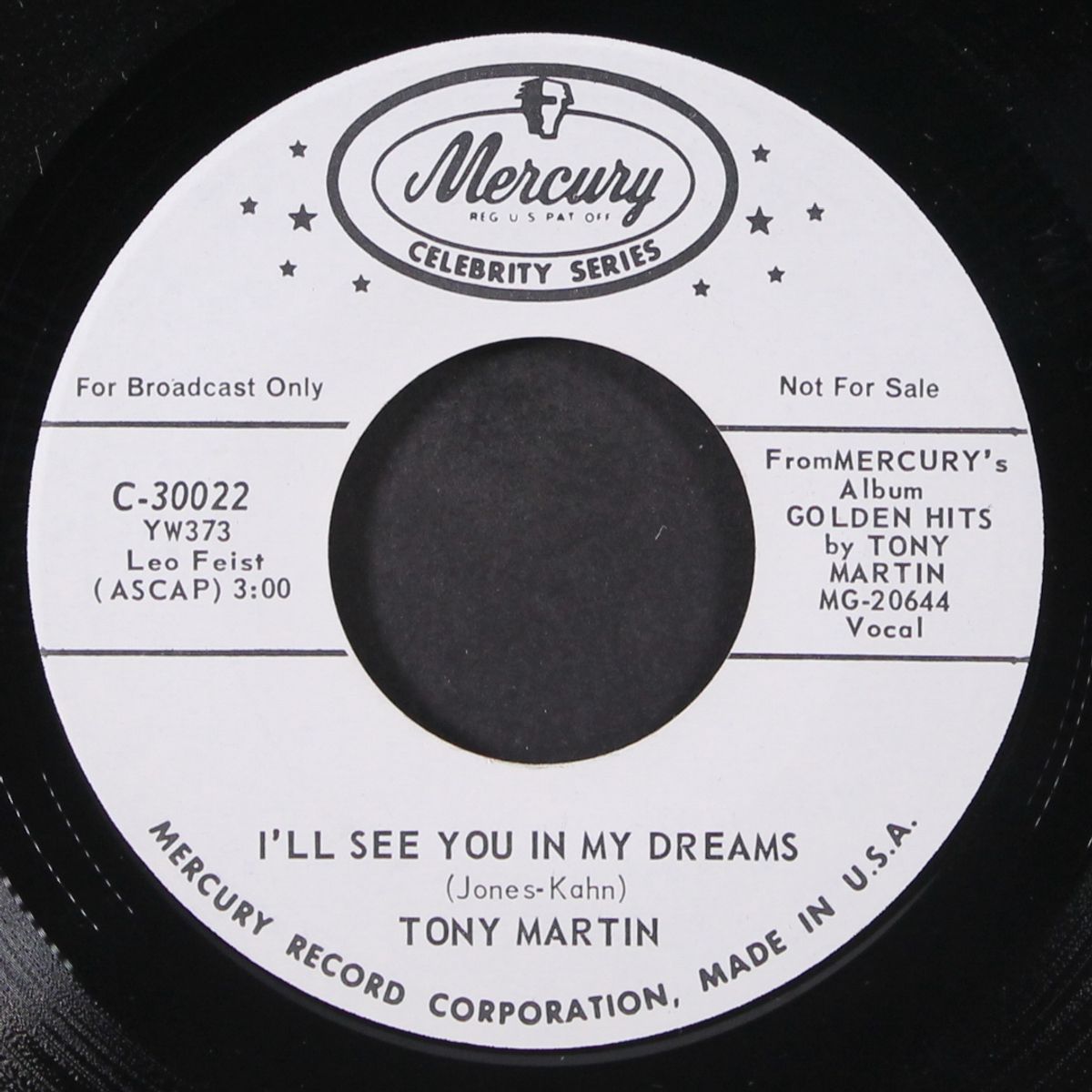 to each his own / i'll see you in my dreams by TONY MARTIN