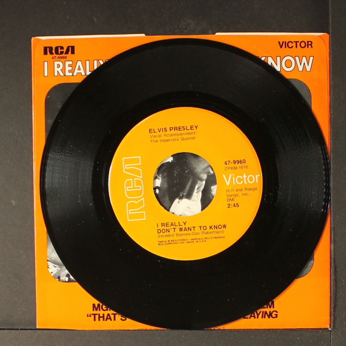 i really don't want to know by ELVIS PRESLEY
