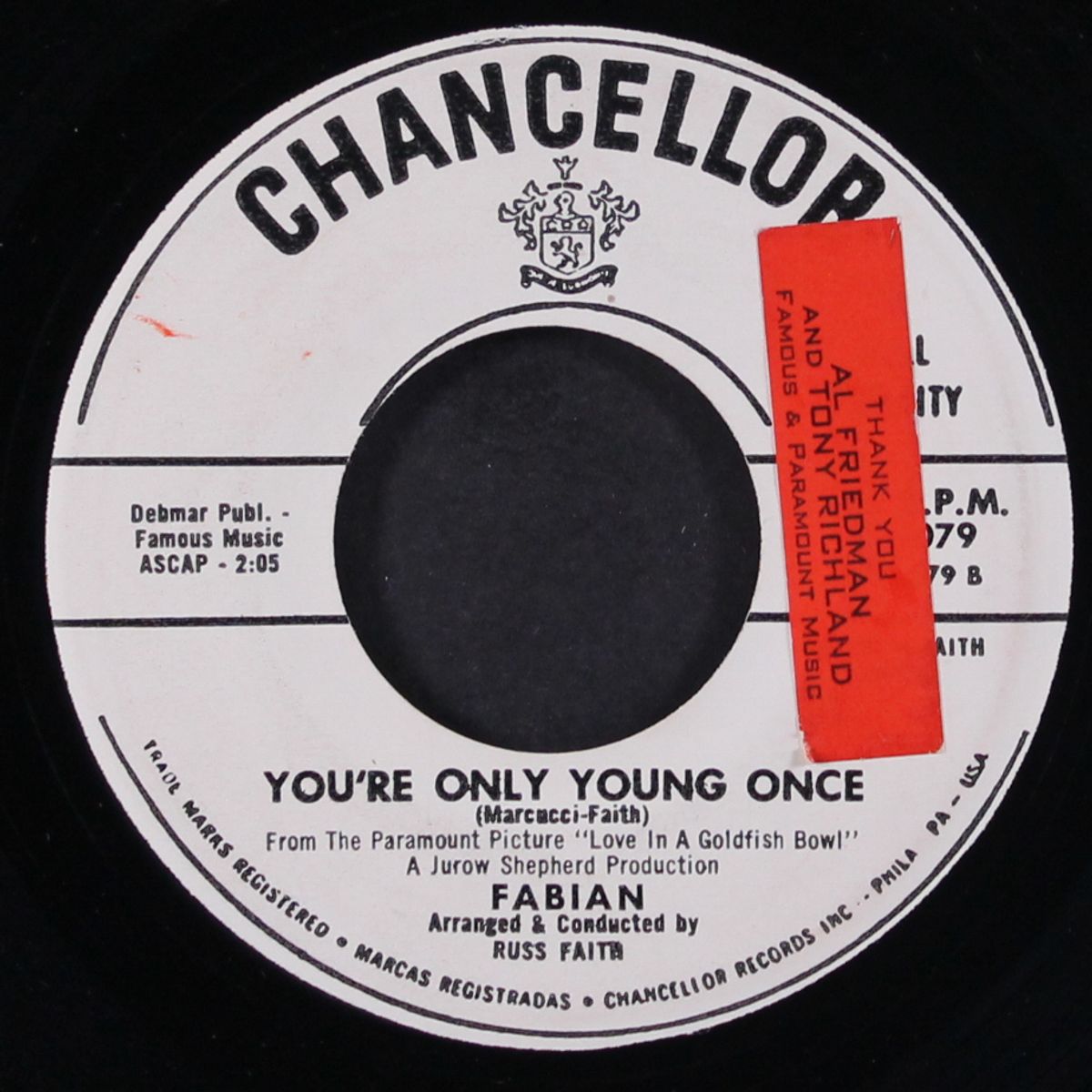 the love that i'm giving to you / you're only young once by FABIAN