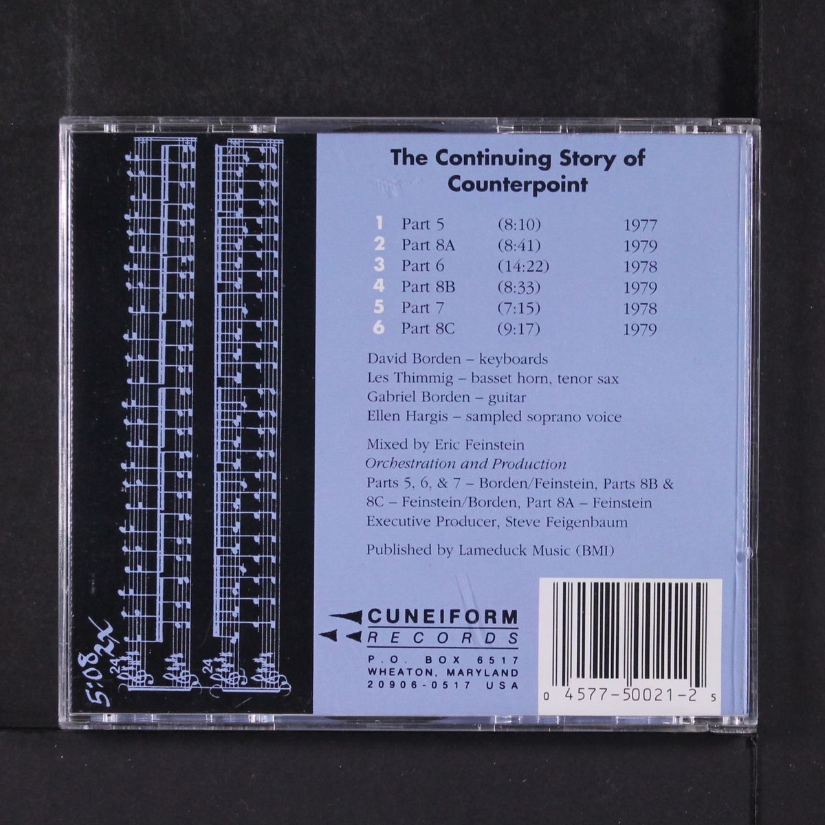the continuing story of counterpoint parts 5-8 by DAVID BORDEN
