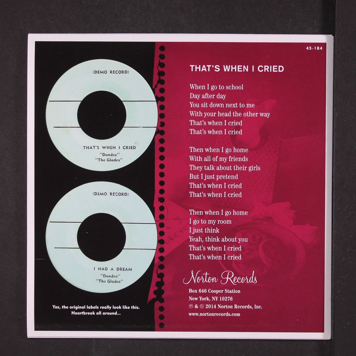that's when i cried / i had a dream by DONDEE & GLADES