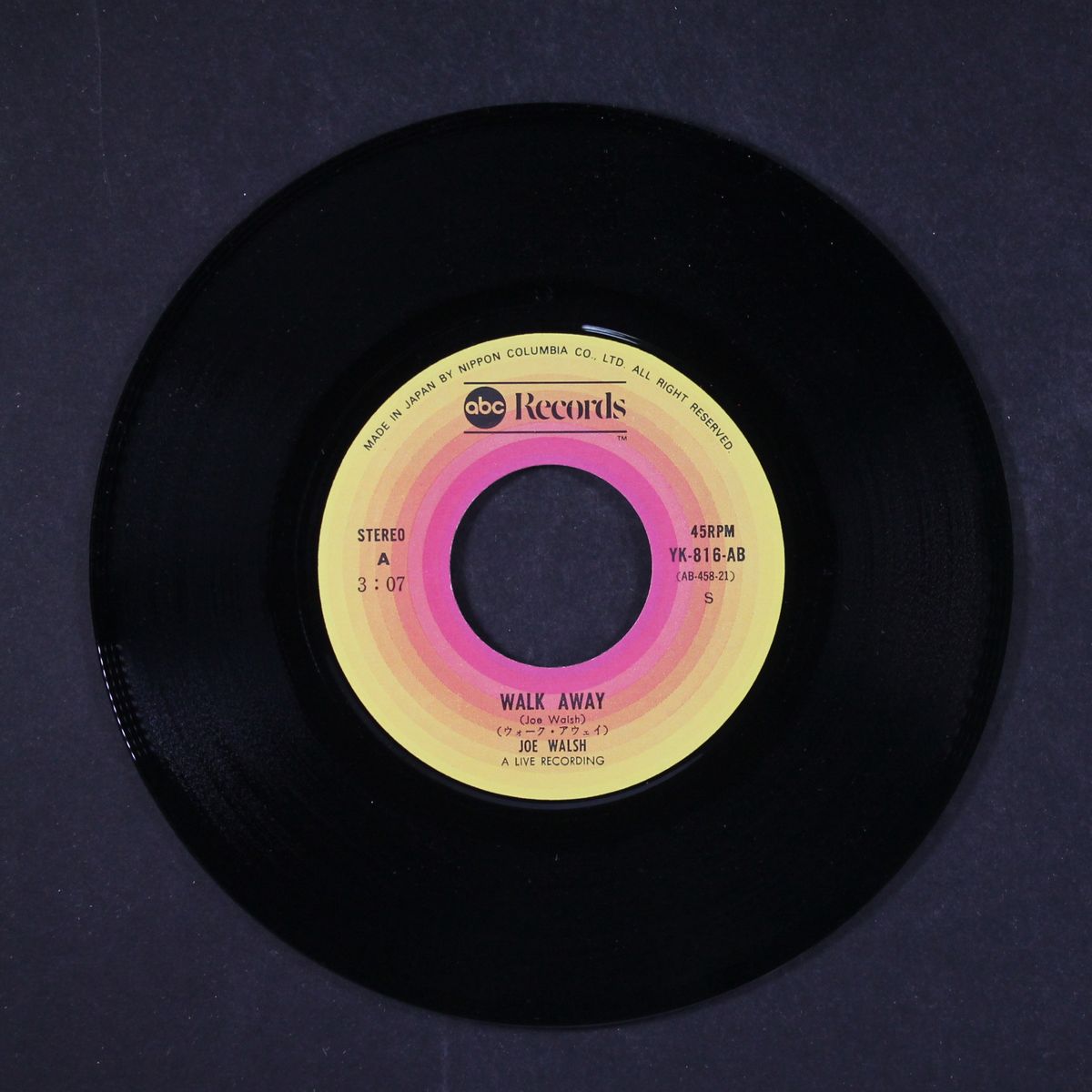 walk away / help me through the night by JOE WALSH