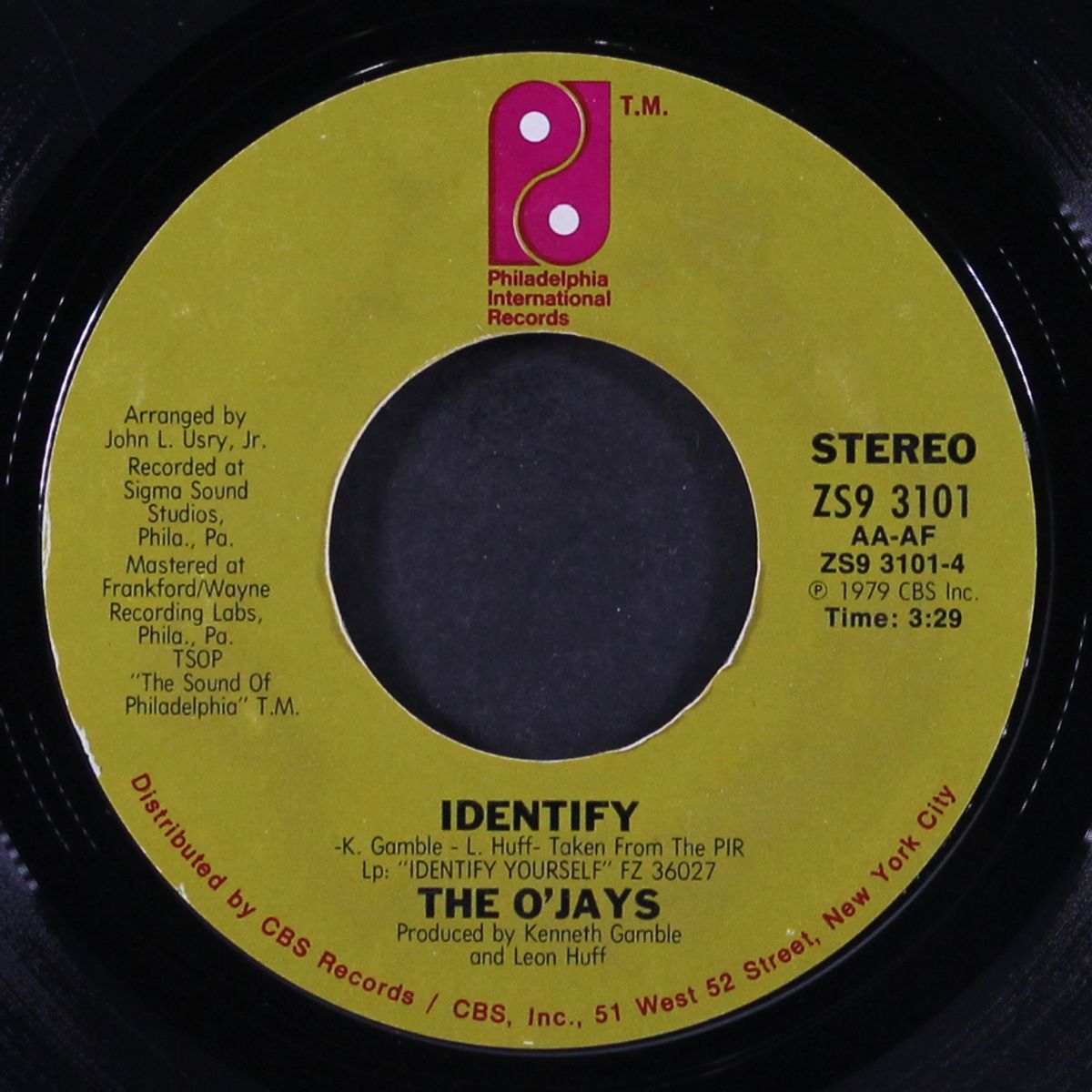 identify / hurry up and come back by O'JAYS