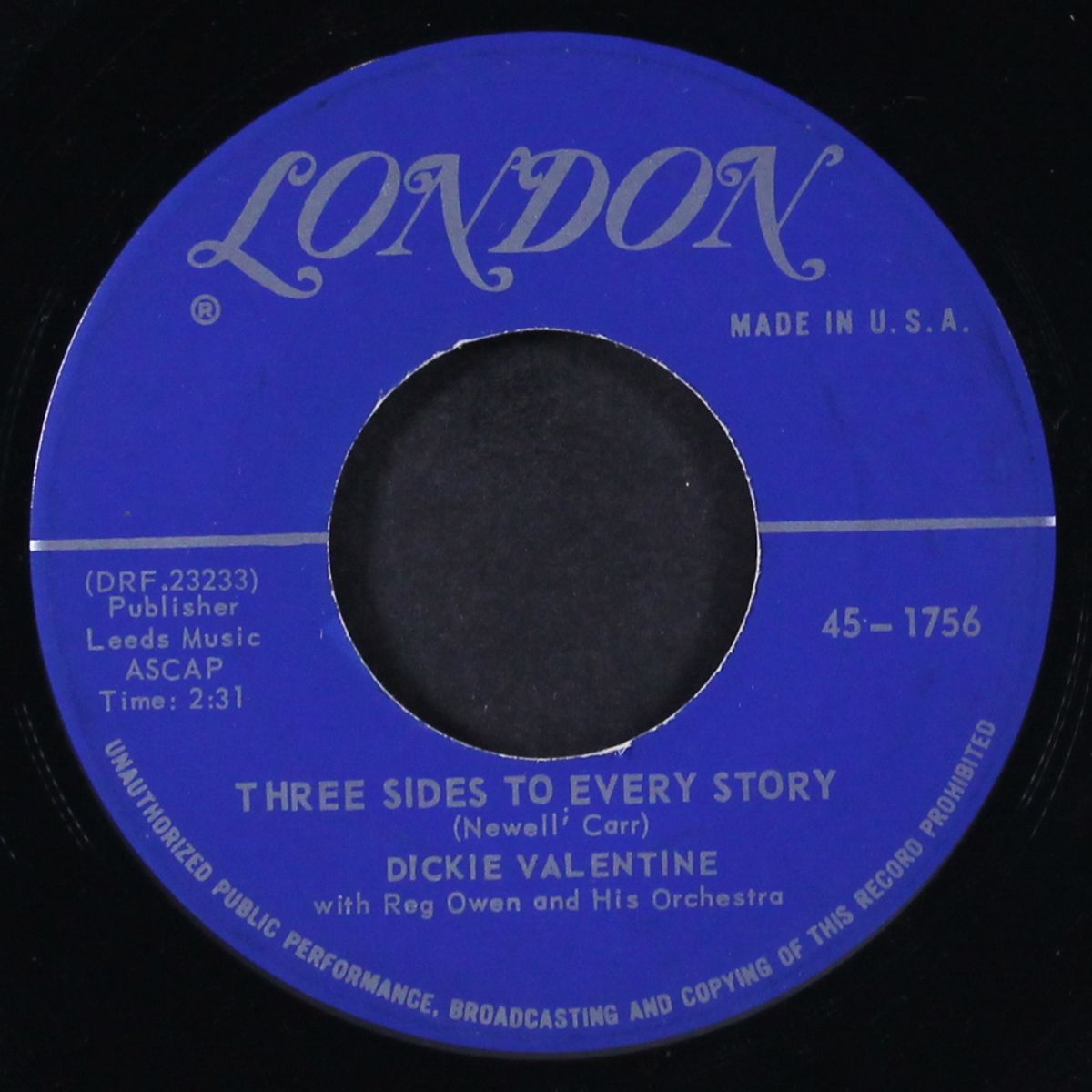 puttin' on the style / three sides to every story by DICKIE VALENTINE