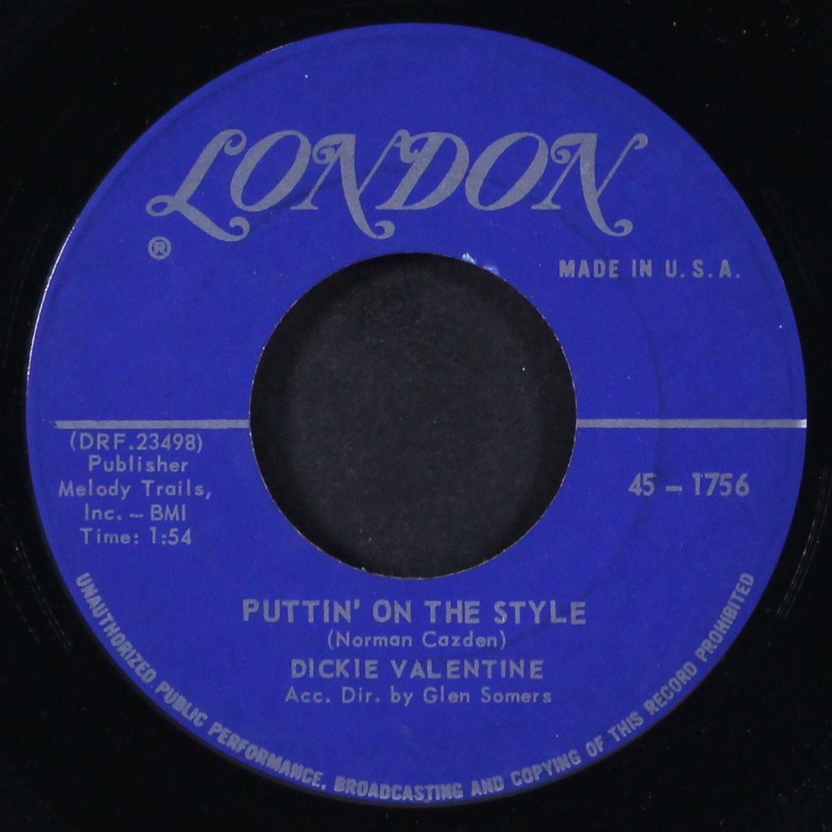 puttin' on the style / three sides to every story by DICKIE VALENTINE