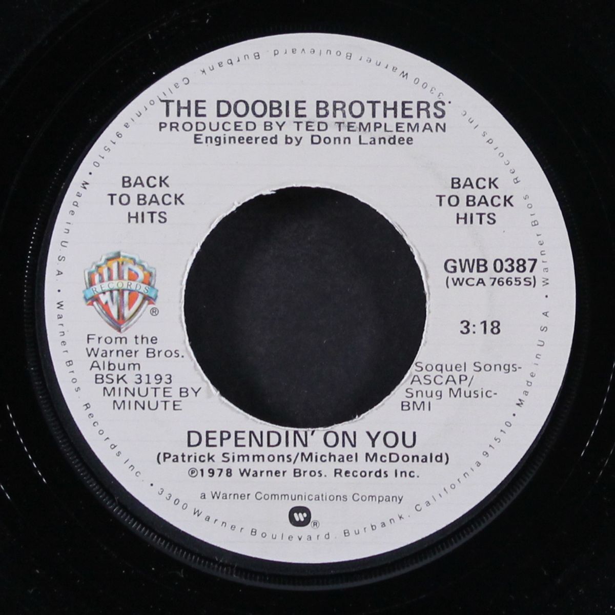 minute by minute / dependin' on you by DOOBIE BROTHERS