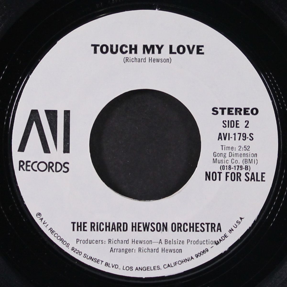 what shall we do when the disco's over / touch my love by RICHARD HEWSON