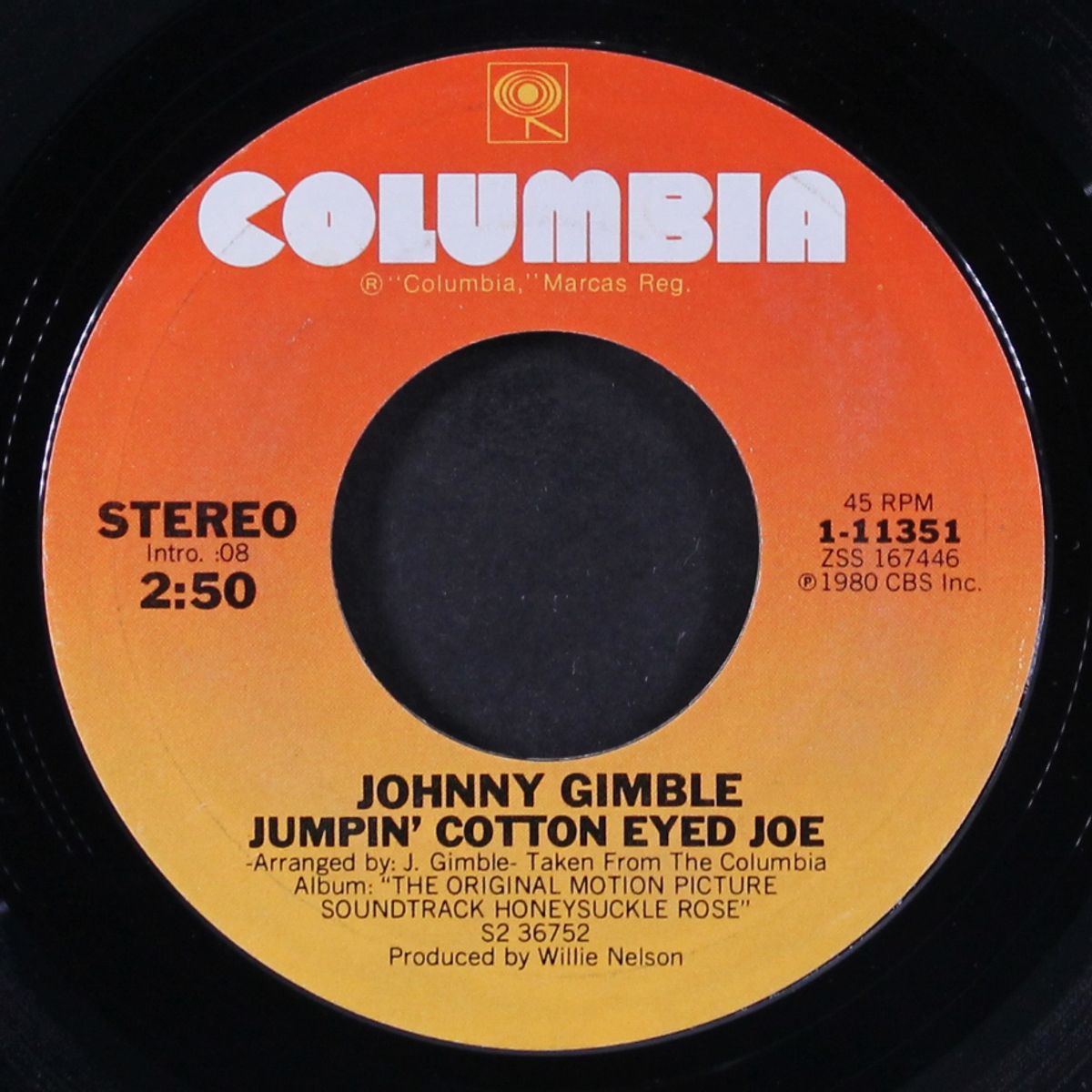 on the road again / jumpin' cotton eyed joe by WILLIE NELSON / JOHNNY GIMBLE
