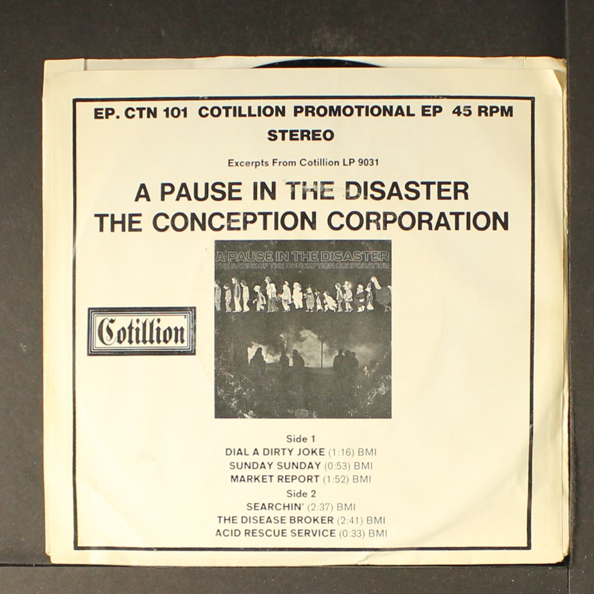 a pause in the disaster (excerpts) by CONCEPTION CORPORATION
