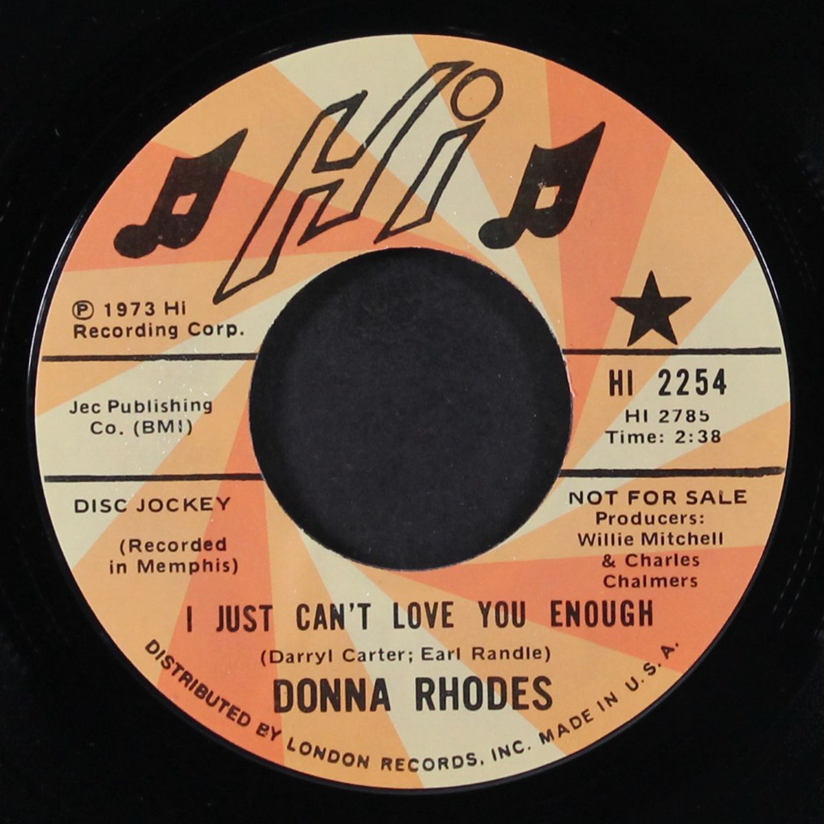 i just can't love you enough / where's your love been by DONNA RHODES