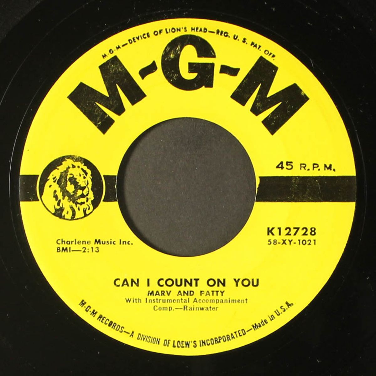 can i count on you / let me live again by MARVIN RAINWATER & PATTY