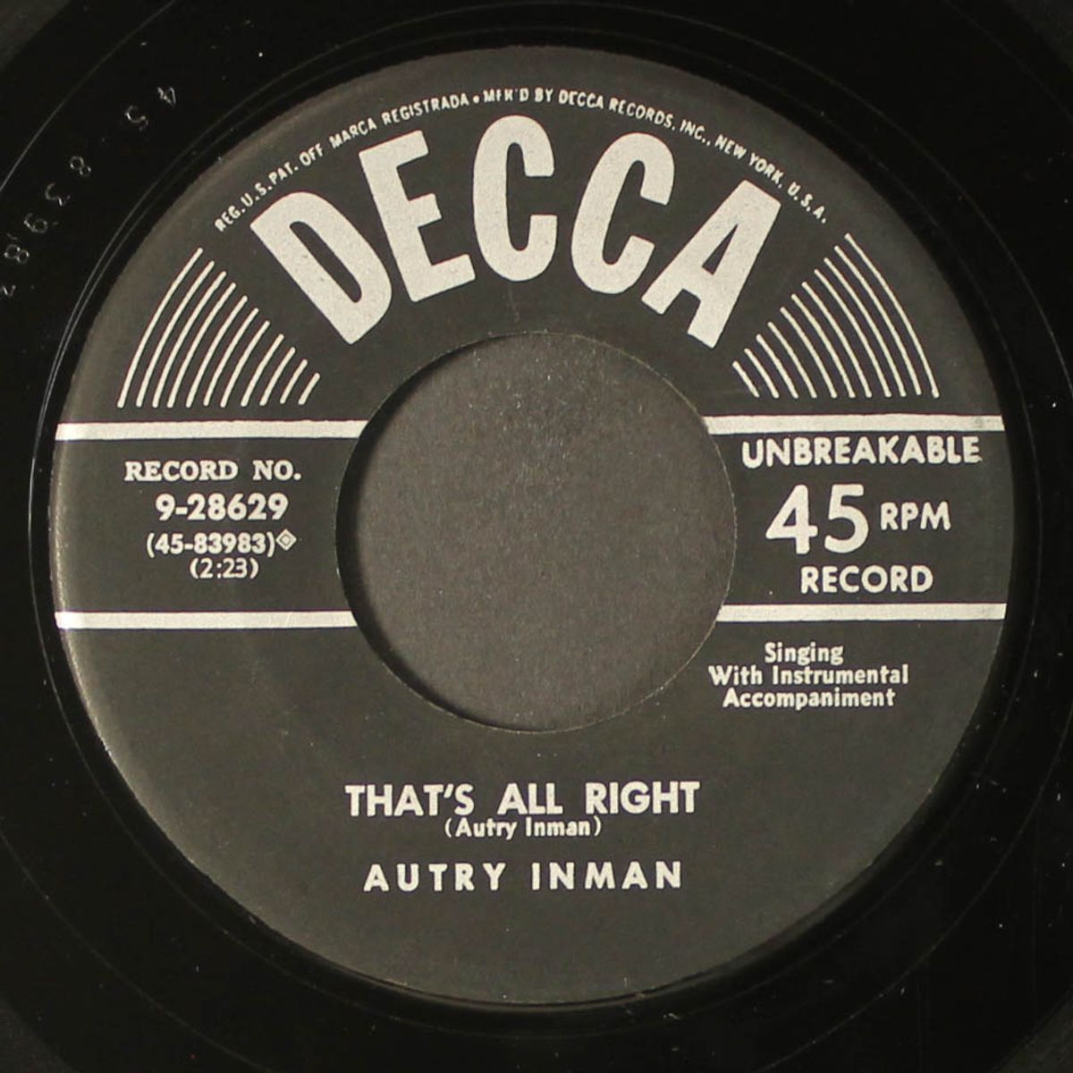 uh-huh honey / that's all right by AUTRY INMAN
