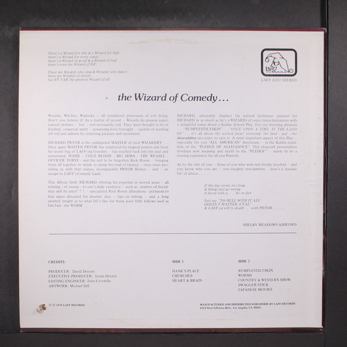 the wizard of comedy by RICHARD PRYOR