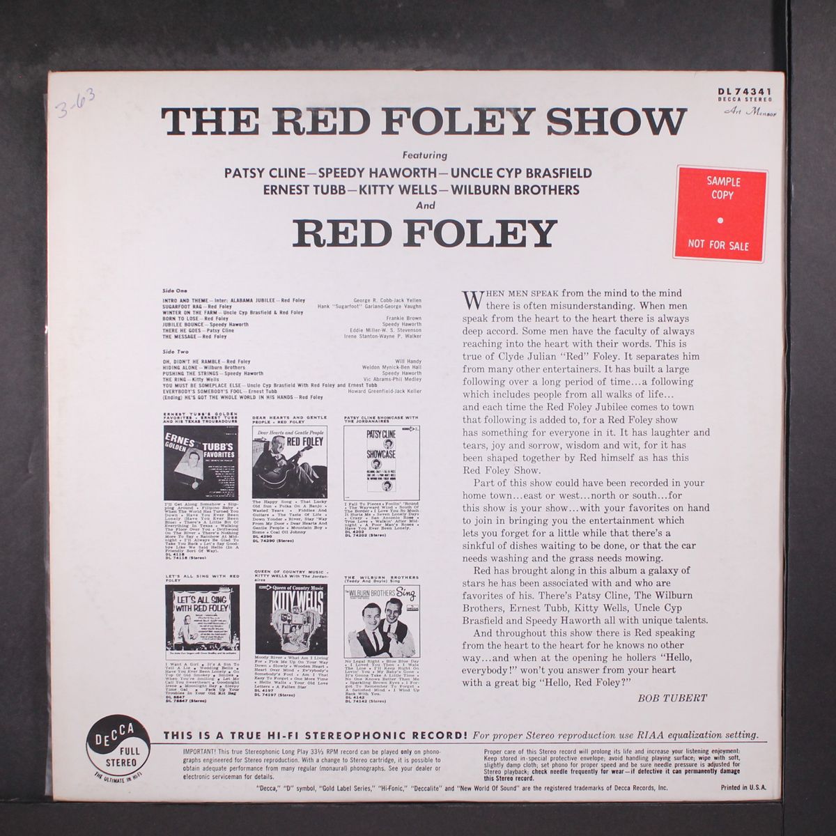 the red foley show by RED FOLEY