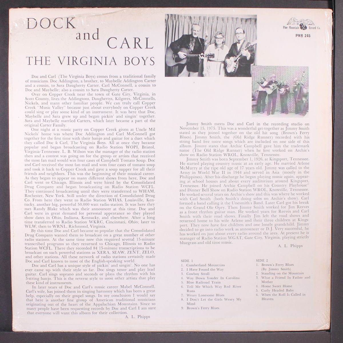 meets dock and carl, the virginia boys by JIMMY SMITH