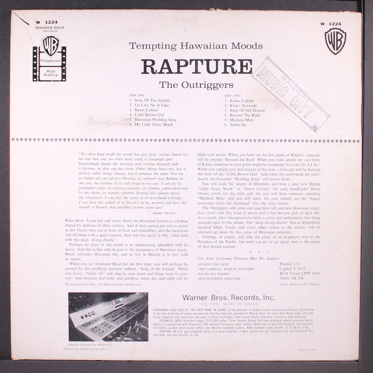 rapture - hawaiian moods by OUTRIGGERS