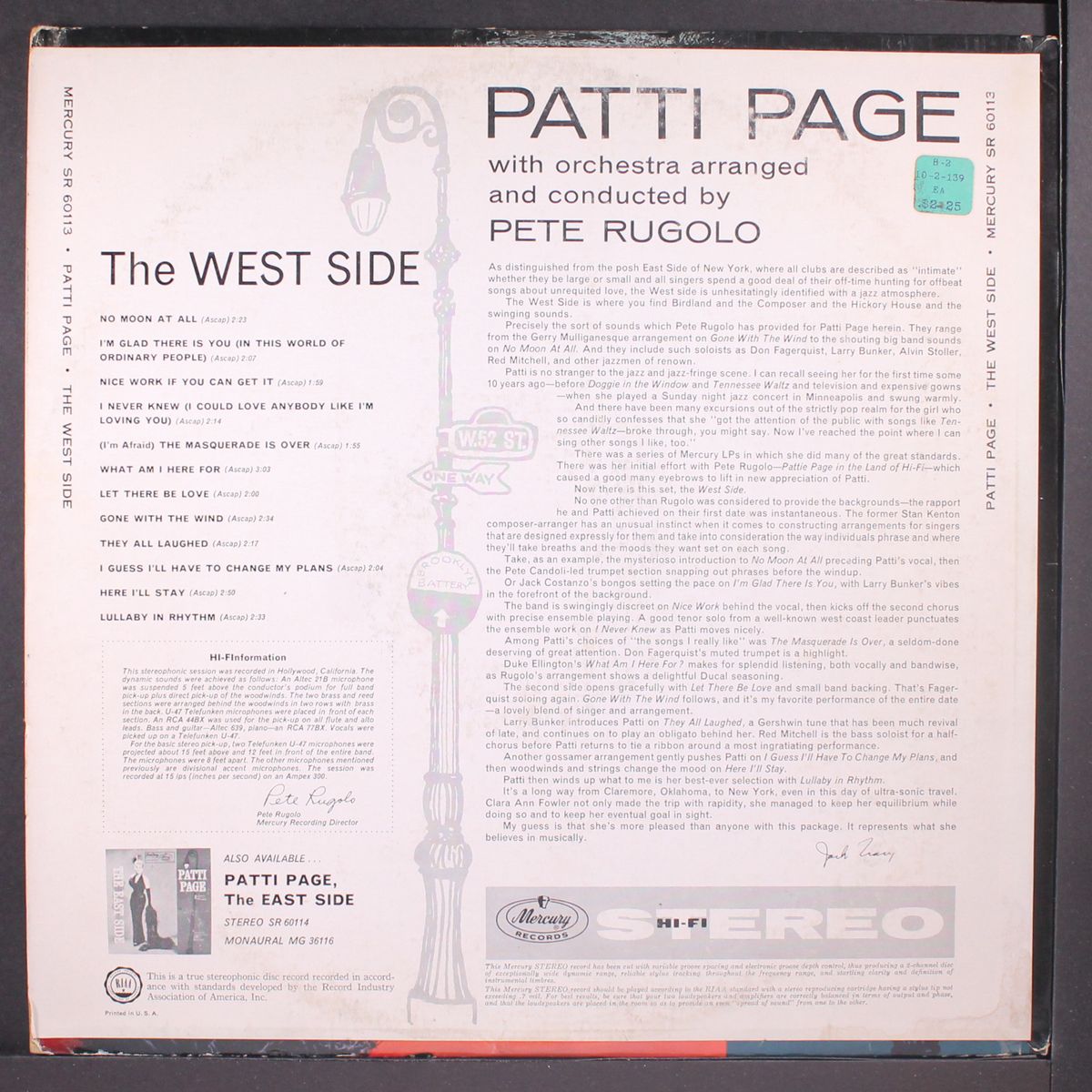 the west side by PATTI PAGE