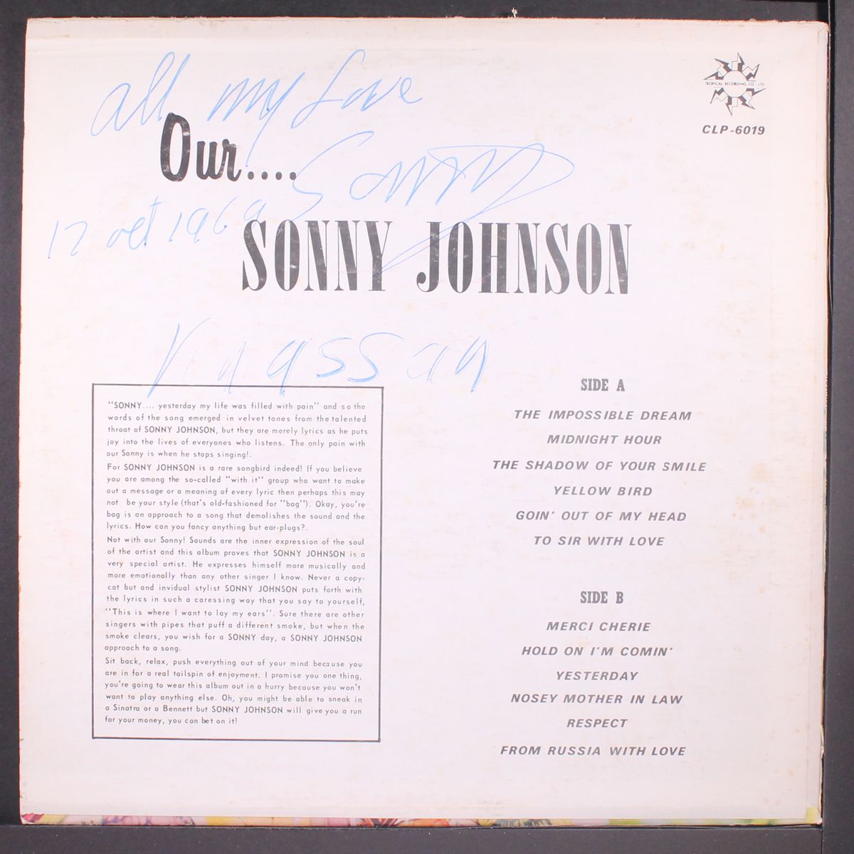 our by SONNY JOHNSON