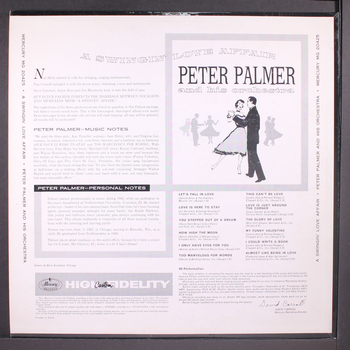 a swingin' love affair by PETER PALMER