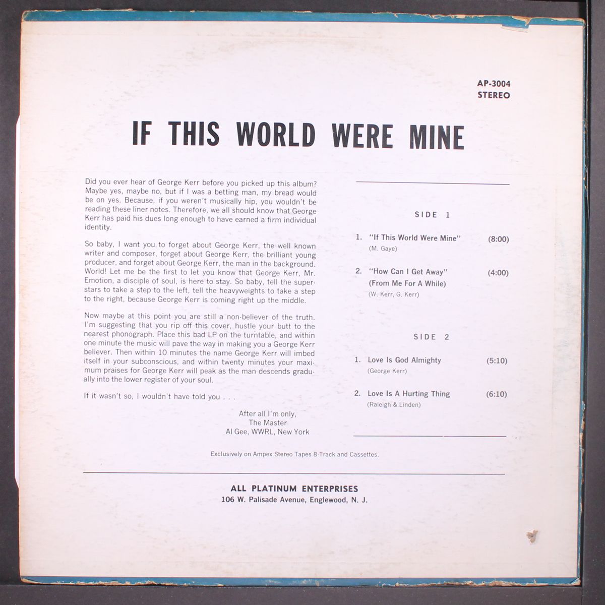 if this world were mine by GEORGE KERR