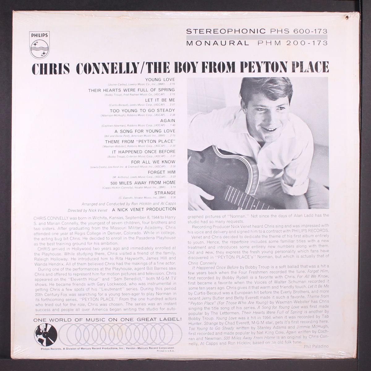 the boy from peyton place by CHRIS CONNELLY