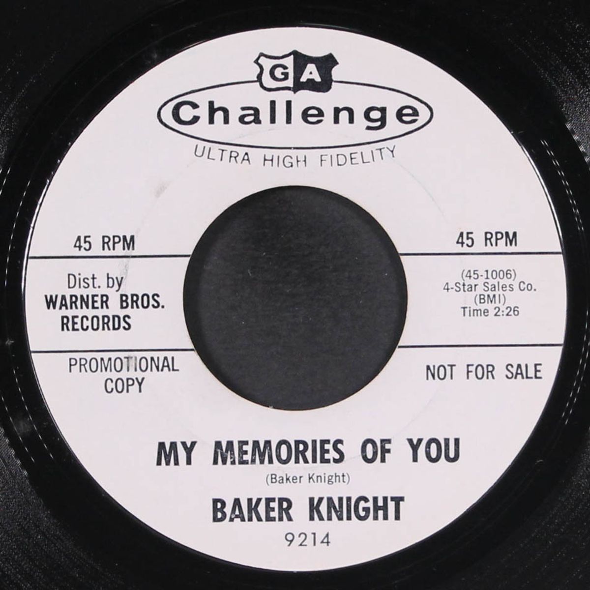 my memories of you / the best thing that ever happened to me by BAKER KNIGHT