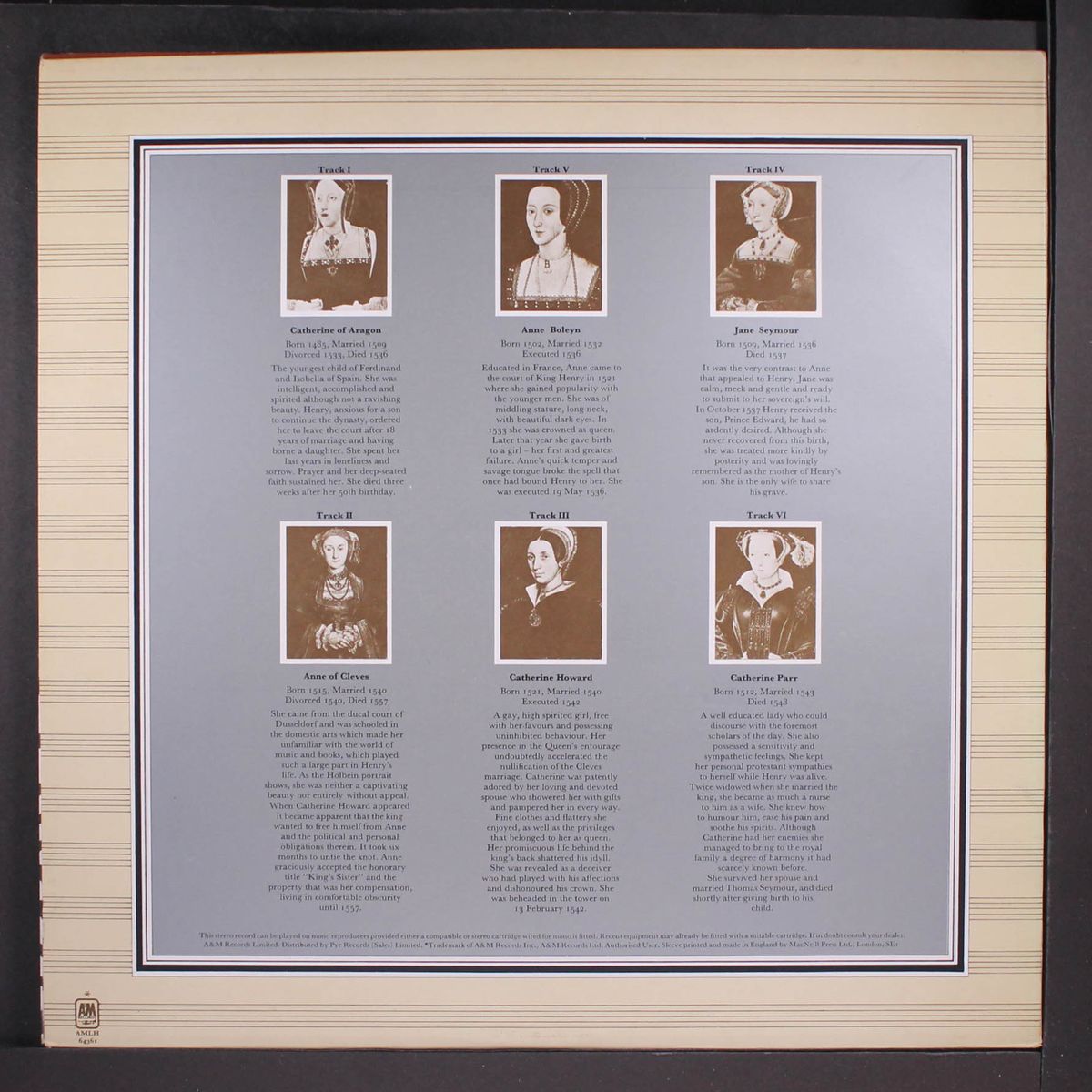 the six wives of henry viii by RICK WAKEMAN