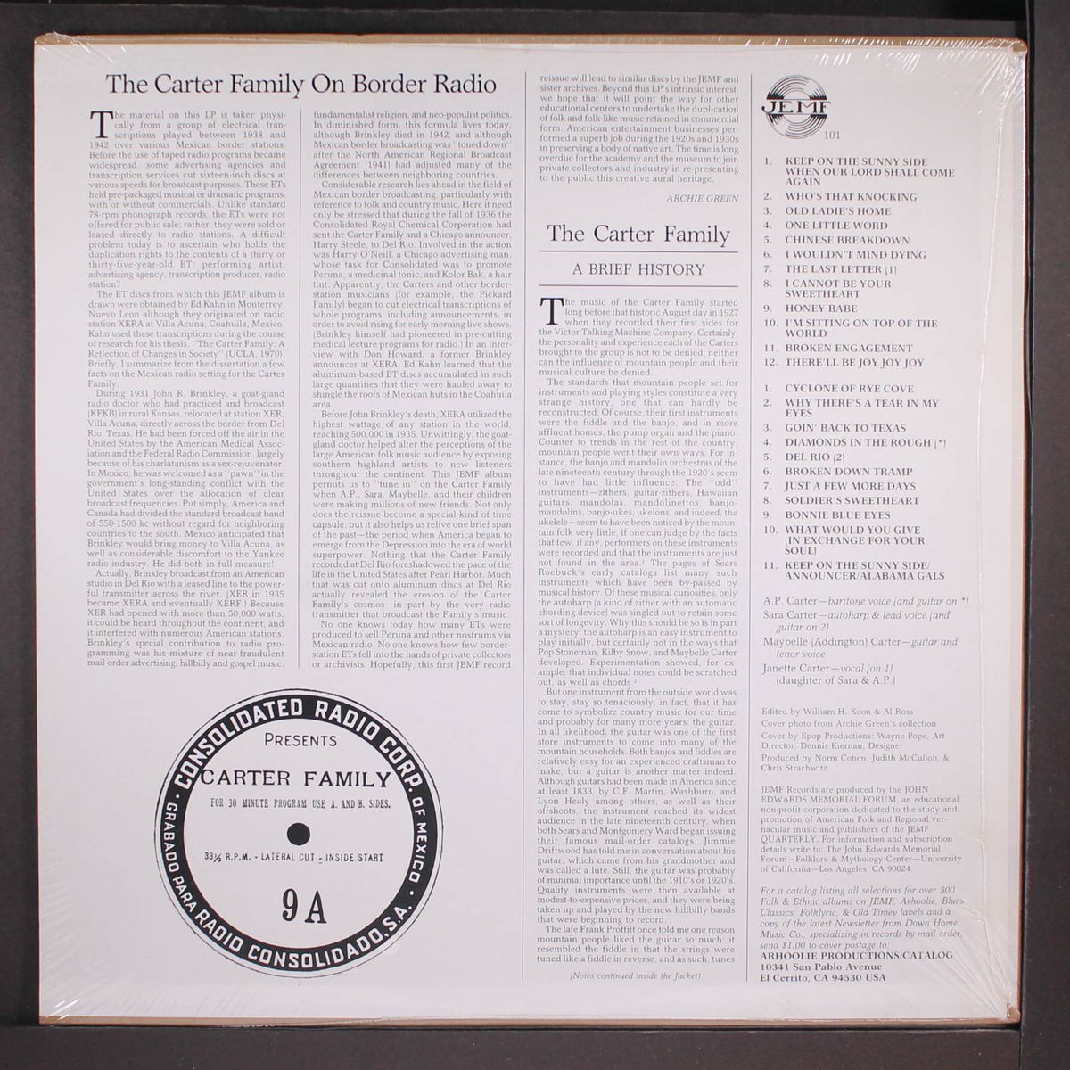 on border radio by CARTER FAMILY