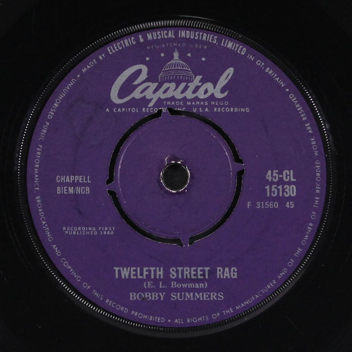 little brown jug / twelth street rag by BOBBY SUMMERS