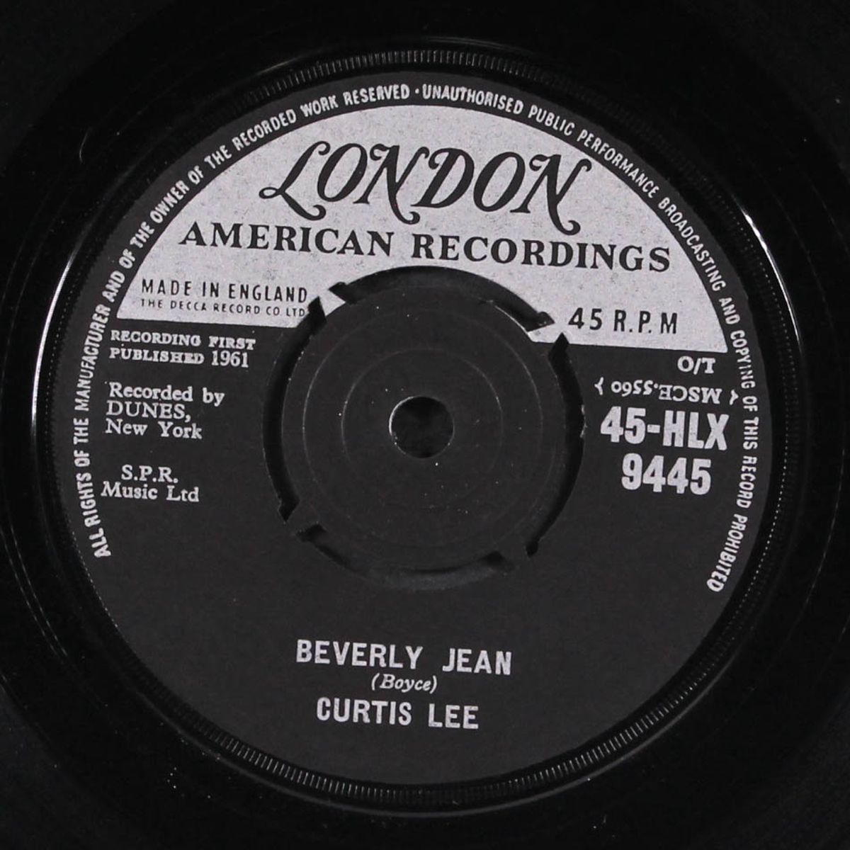 beverly jean / under the moon of love by CURTIS LEE