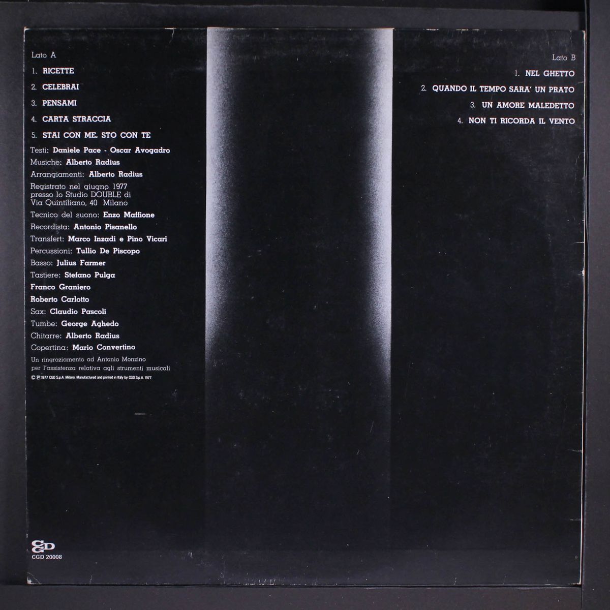 Carta Straccia by ALBERTO RADIUS | Records By Mail
