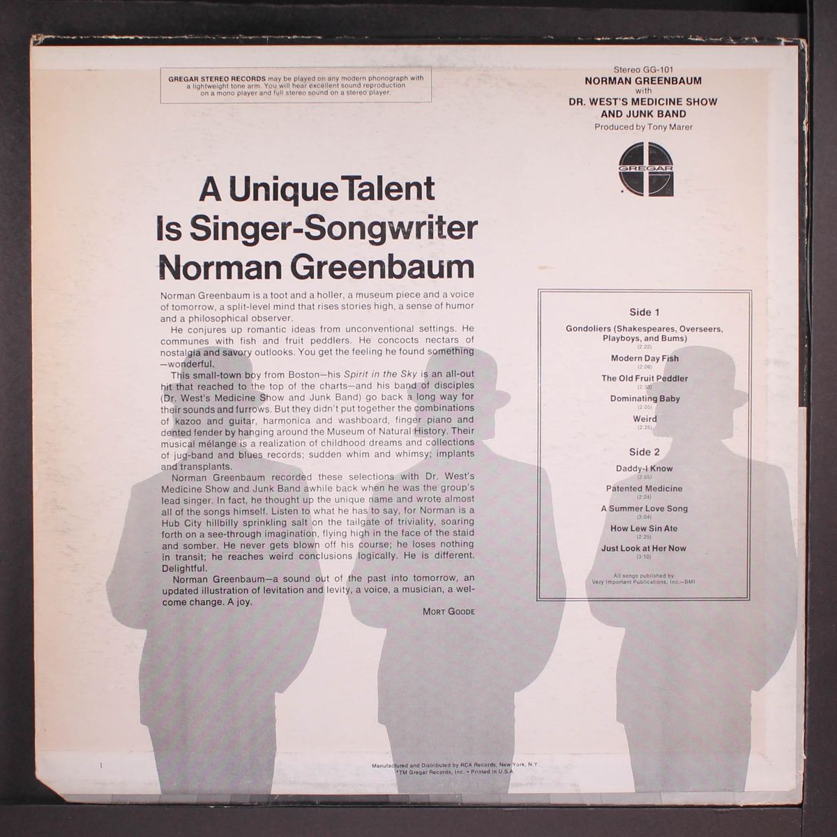 with dr. west's medicine show... by NORMAN GREENBAUM
