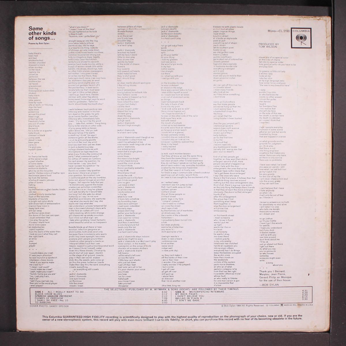 another side of bob dylan by BOB DYLAN