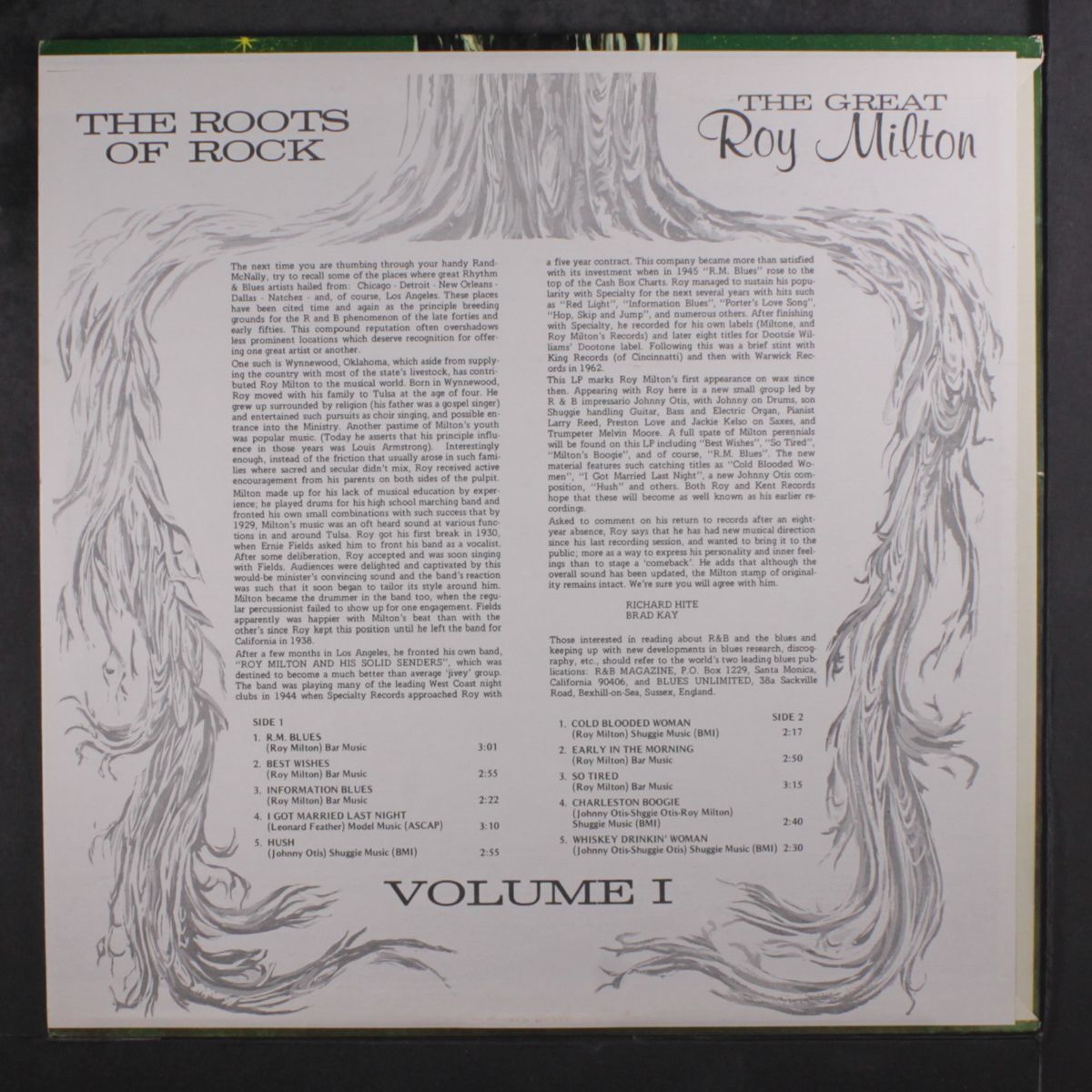 the roots of rock by ROY MILTON
