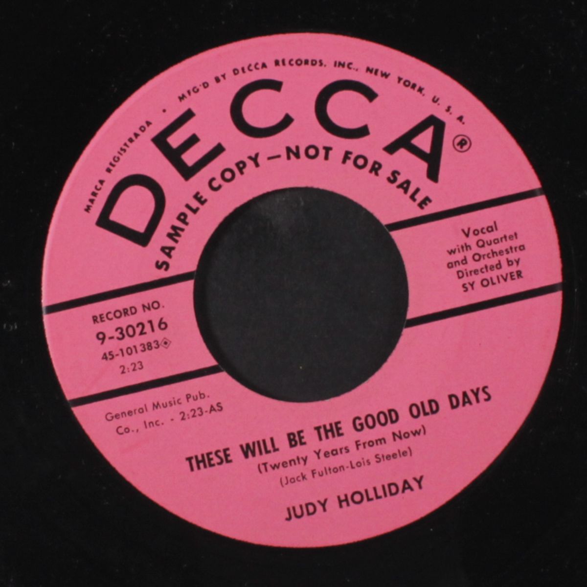 full of life / these will be the good old days by JUDY HOLLIDAY