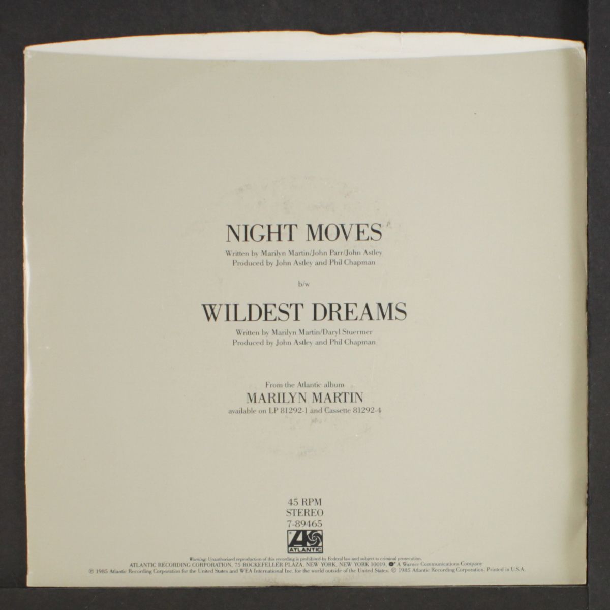 night moves / wildest dreams by MARILYN MARTIN